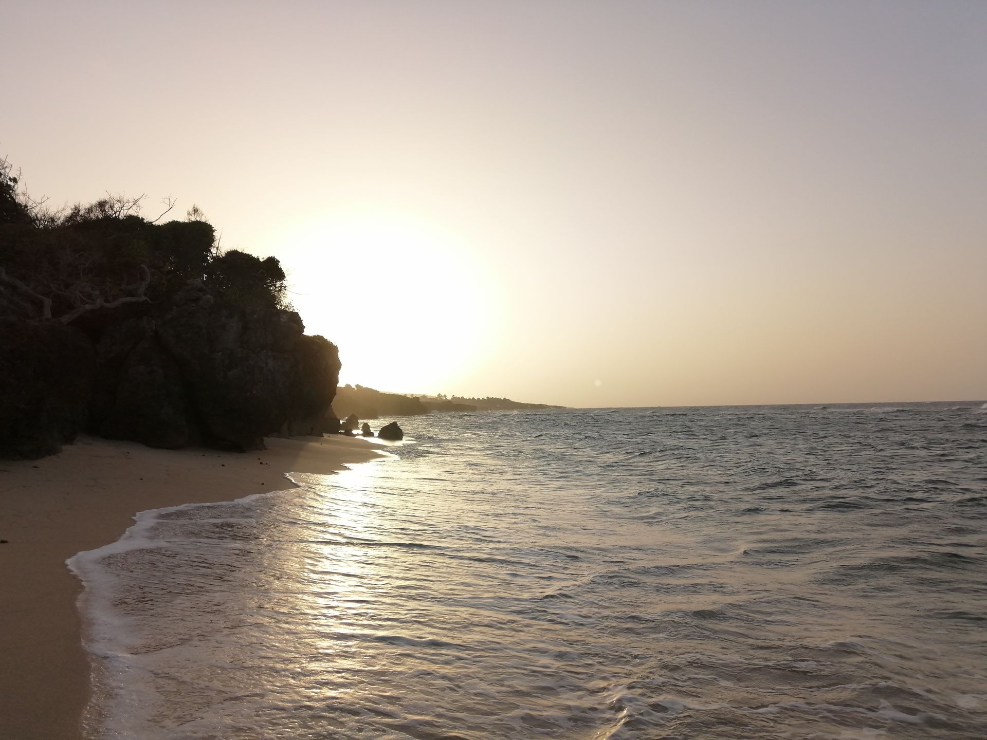 Beach at sunset in Luperón, Puerto Plata Province, on the north coast