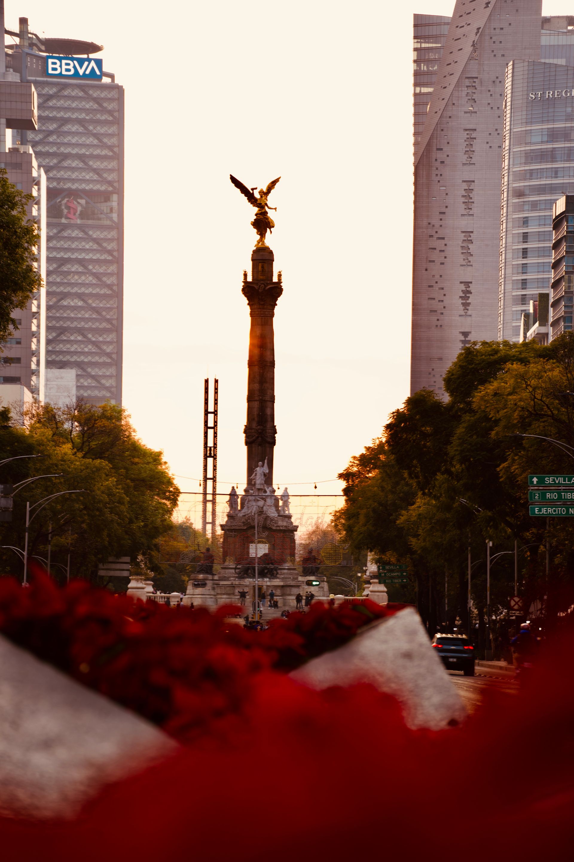 The Angel of Independence monument in Mexico City