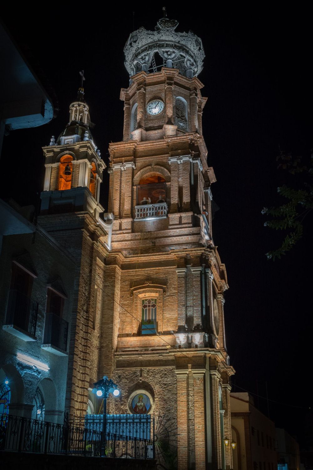 The Church of Our Lady of Guadalupe at night, Puerto Vallarta