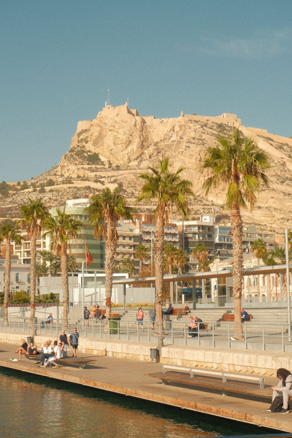 Santa Bárbara Castle and the palm promenade, Alicante