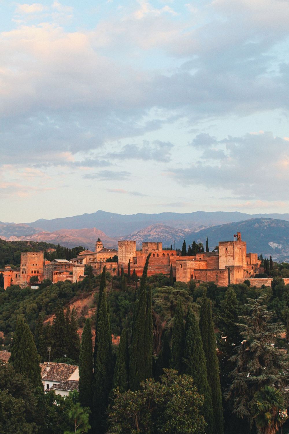 The Alhambra above Granada, Spain